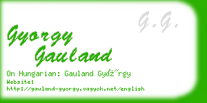 gyorgy gauland business card